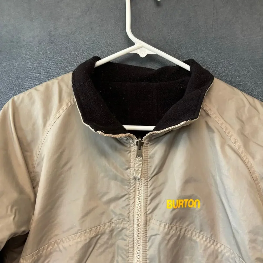 Vintage Burton Reversible Jacket Kids Windbreaker Skater Snowboard Surf Fleece